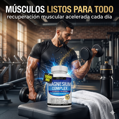 Magnesium Complex — Triple Fórmula con Glicinato, Citrato y Malato para Sueño Profundo, Menos Calambres y Calma Real