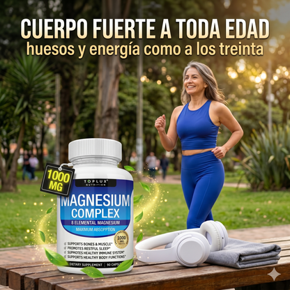Magnesium Complex — Triple Fórmula con Glicinato, Citrato y Malato para Sueño Profundo, Menos Calambres y Calma Real