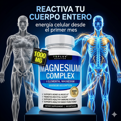 Magnesium Complex — Triple Fórmula con Glicinato, Citrato y Malato para Sueño Profundo, Menos Calambres y Calma Real